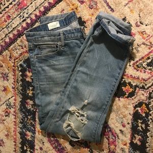 GAP Distressed Girlfriend Jeans